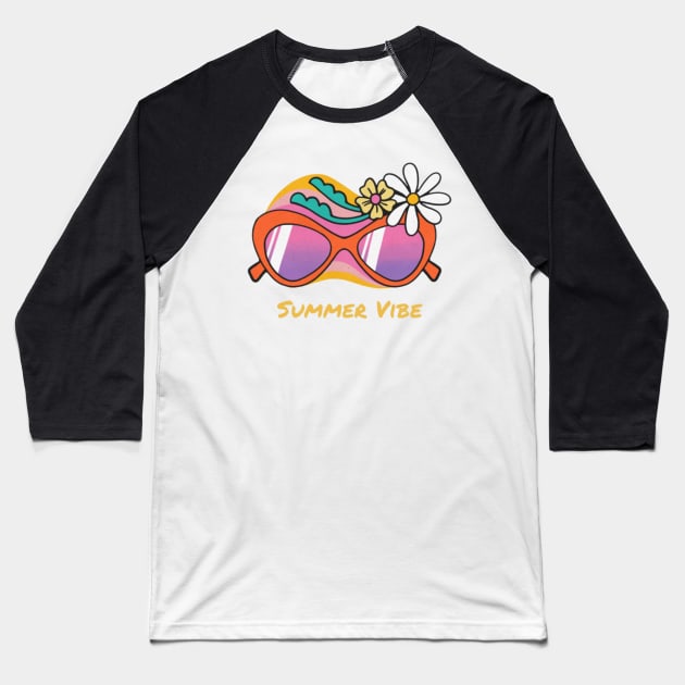 Summer Vibes Baseball T-Shirt by MIDALE